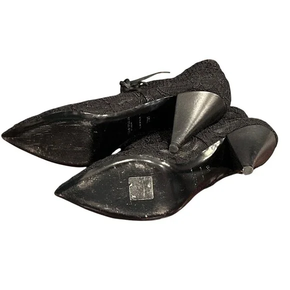 Saint Laurent Era 38 Black Lace Up Boots authentic - Picture 6 of 9